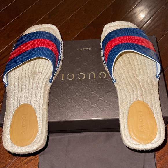 Gucci Men's espadrille slide sandal - Picture 5 of 6